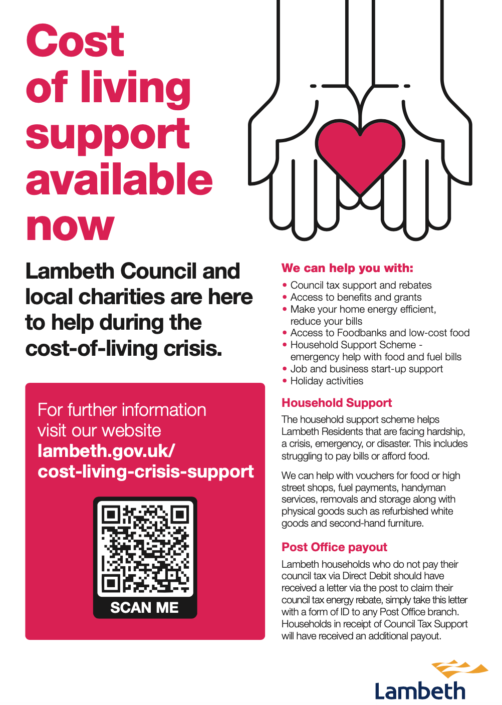Cost of Living Crisis Leaflet Bonneville Primary School